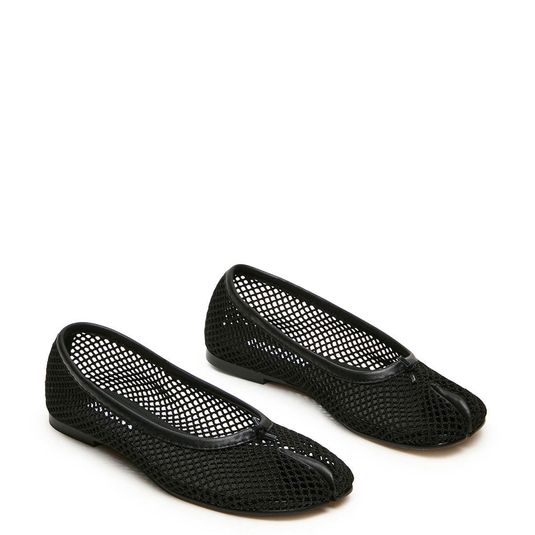 Calico-Mesh Flat Shoe BLACK