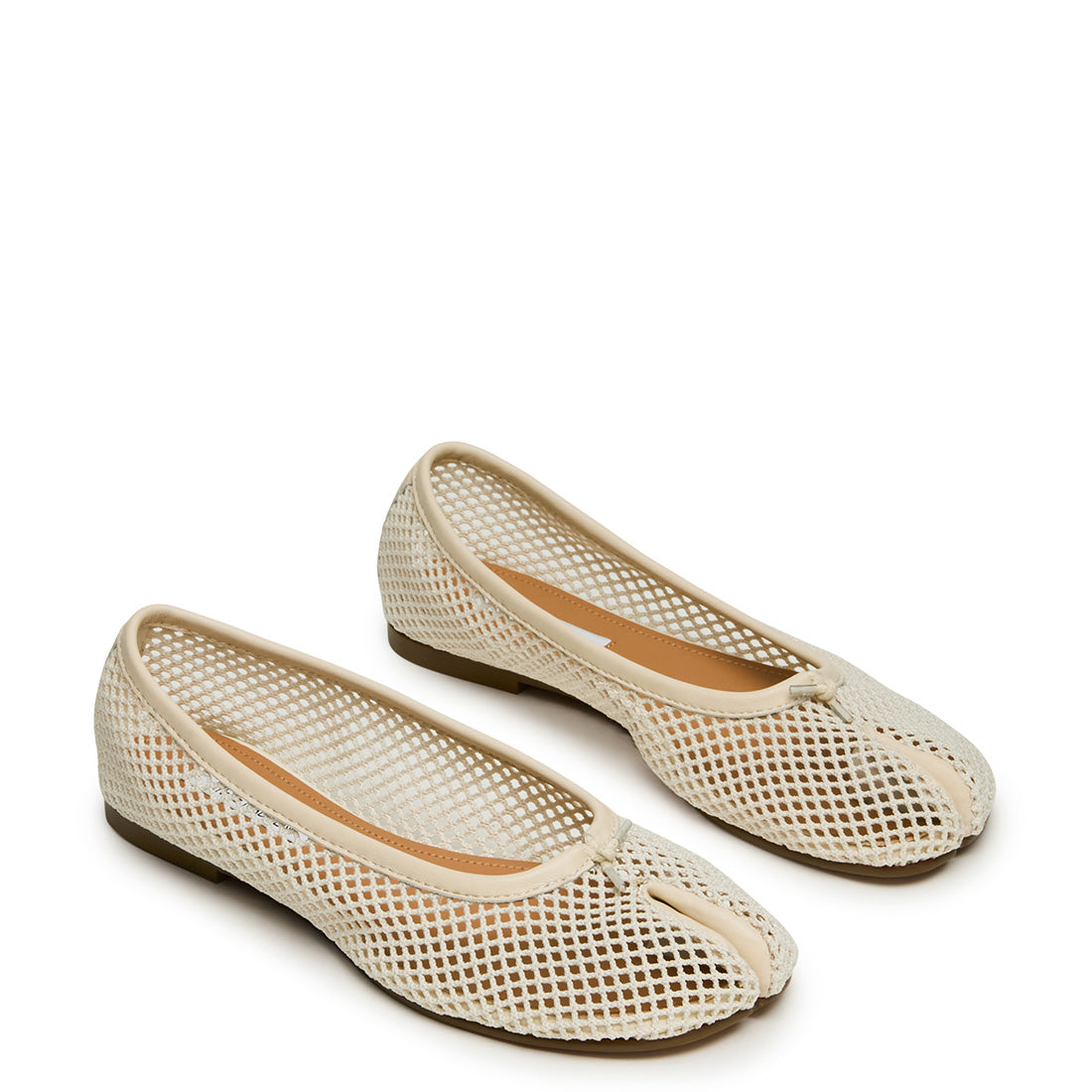 Calico-Mesh Flat Shoe BONE