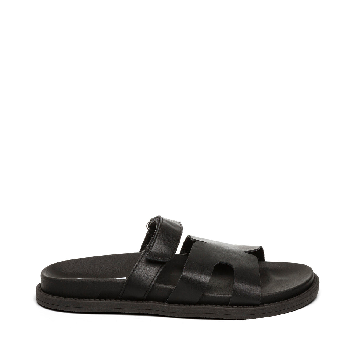 Manu Slide BLACK LEATHER