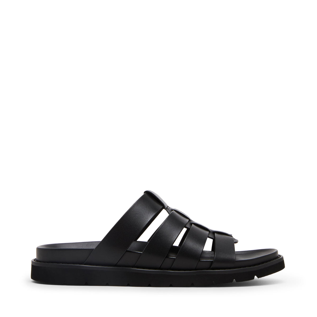 Ankara Sandal BLACK LEATHER