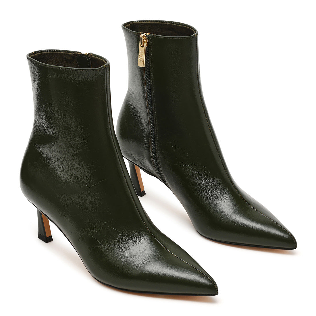 Lulah Bootie GRN CRINKLE PAT
